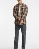Guess jeans Gj Ls Reg Pockets Shırt Erkek Kahverengi Gömlek M4BH64WGMH1-L10X
