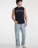 Guess Jeans GJ MUSCLE COLLEGIATE TANK Erkek Lacivert T-shirt M5GP31K8HM0-A71W