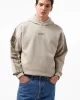 Guess Dalım Over Hooded Sweatshırt Erkek Krem Sweatshirt Z4BQ03K9V31-G1CA