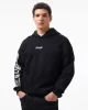 Guess Dalım Over Hooded Sweatshırt Erkek Siyah Sweatshirt Z4BQ03K9V31-JBLK