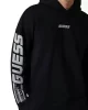 Guess Dalım Over Hooded Sweatshırt Erkek Siyah Sweatshirt Z4BQ03K9V31-JBLK