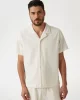 Guess Ss Baron Textured Knıt Shırt Erkek Beyaz T-Shirt M5GP21KCRY0-G047