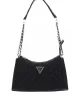Guess GIULLY TOP ZIP SHOULDER BAG Kadın Siyah Omuz Çantası HWQG8748130-BLA