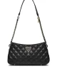 Guess Gıully Top Zıp Shoulder Bag Kadın Siyah Omuz Çantası HWQG8748160-BLA