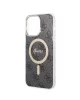 Guess GUESS HC MAGSAFE IML 4G BLACK IP15 PRO MAX Kadın Siyah Telefon Kılıfı GUHMP15XH4STK