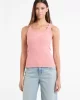 Guess Jeans GJ TANK TOP SLIM RIB EMBRO Kadın Pembe T-shirt W5RP48KA0H1-G682