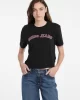Guess Jeans GJ SS CN BOXY COLLEGIATE TEE Kadın Siyah T-shirt W5RI41K8HM0-JBLK