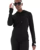 Guess ANNEKA HOODIE SWEATS Kadın Siyah Sweatshirt V4RQ03KC2U2-JBLK
