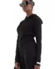 Guess ANNEKA HOODIE SWEATS Kadın Siyah Sweatshirt V4RQ03KC2U2-JBLK