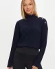 Guess ZYLEE LS MOCK NECK S Kadın Siyah Kazak W4BR39Z2WX0-G77G