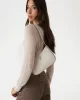 Guess ARNELA TOP ZIP SHOULDER BAG Kadın Ekru Omuz Çantası HWNG9496170-BON