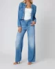 Guess WIDE LEG BRAIDED Kadın Mavi Jeans W5GA1XD5B94-F0RM
