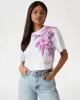 Guess CN SS LOGO PALM PRINT TEE Kadın Pembe T-shirt W5GI19K6XN4-F6FJ