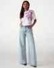 Guess CN SS LOGO PALM PRINT TEE Kadın Pembe T-shirt W5GI19K6XN4-F6FJ