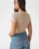 Guess Ss Cn Python Logo Tee Kadın Bej T-Shirt W5RI19I3Z14-A90F