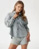 Guess WESTERN SHACKET Kadın Mavi Ceket W5GN90D5LQ2-GRBG