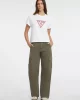 Guess Jeans GJ SS CN BOXY ICONIC Kadın Beyaz T-shirt W4YI73K8HM0-G011