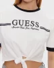 Guess Knot T-Shırt Kadın Beyaz Crop V5GI05I3Z14-G011