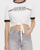 Guess Knot T-Shırt Kadın Beyaz Crop V5GI05I3Z14-G011