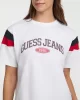 Guess Jeans GJ SS CN BOXY PIECED TEE Kadın Beyaz T-shirt W5GI21K8HM0-G011