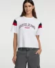 Guess Jeans GJ SS CN BOXY PIECED TEE Kadın Beyaz T-shirt W5GI21K8HM0-G011