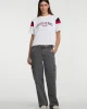 Guess Jeans GJ SS CN BOXY PIECED TEE Kadın Beyaz T-shirt W5GI21K8HM0-G011