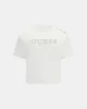 Guess CN SS CROPPED WASHED LOGO TEE Kadın Beyaz T-shirt W5GI15K8FQ4-G011