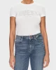 Guess CN SS LOGO LACE TEE Kadın Beyaz T-shirt W5GI04J1314-G011