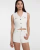 Guess jeans Gj Denım Vest Kadın Beyaz Yelek W5GN74D5M62-GJWI