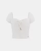 Guess Elıane Ss Puffed Top Kadın Beyaz Bluz W5GP13KCVA1-G011
