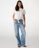 Guess Cn Ss Eyelet Tone On Tone Tee Kadın Beyaz T-Shirt W5GI18I3Z14-G012