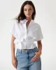 Guess SS JULIE TIE FRONT TOP Kadın Beyaz Bluz W5GH0WWAF10-G011