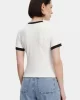 Guess MARIGOLD RIB SS TEE Kadın Beyaz T-shirt V5GP08KCRN2-G011