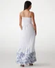 Guess BLANCHE PLACE EMBRO LONG DRESS Kadın Beyaz Elbise W5GK26WH580-G011