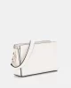 Guess NASTRA MINI CROSSBODY TOP ZIP Kadın Beyaz Mini Çanta HWBG9637720-OFF