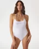 Guess GUESS LOGO ONE PIECE REM PAD Kadın Beyaz Mayo E5GJ53MC040-G011