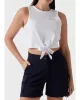 Guess PRIMULA RHINESTONES TANK Kadın Beyaz Crop V5GI01I3Z14-G011
