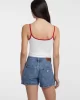 Guess jeans Gj Emb Star Tank Top Kadın Beyaz Atlet W5GP37J1314-G011