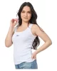 Guess Jeans GJ TANK TOP SLIM RIB EMBRO Kadın Beyaz Atlet W5GP26KA0H1-G011