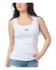 Guess Jeans GJ TANK TOP SLIM RIB EMBRO Kadın Beyaz Atlet W5GP26KA0H1-G011