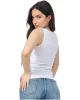 Guess Jeans GJ TANK TOP SLIM RIB EMBRO Kadın Beyaz Atlet W5GP26KA0H1-G011