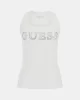 Guess SL EMBELLISHED LOGO  TANK TOP Kadın Beyaz Atlet W5GP29KA0H1-G011