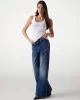 Guess SL EMBELLISHED LOGO  TANK TOP Kadın Beyaz Atlet W5GP29KA0H1-G011