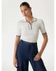 Guess THALIA POLO NECK SS SWTR Kadın Beyaz T-shirt W5GR37Z3L10-G012