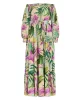 Guess JOSEE OFF SHOULDER LONG DRESS Kadın Çok Renkli Elbise W5GK16WH9Z2-P8FY