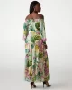 Guess JOSEE OFF SHOULDER LONG DRESS Kadın Çok Renkli Elbise W5GK16WH9Z2-P8FY