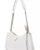 Guess GIULLY TOP ZIP SHOULDER BAG Kadın Beyaz Omuz Çantası HWQG8748130-OFF