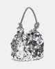 Guess HOLIDAY SHINE TOP HANDLE POUCH Kadın Gri Omuz Çantası HWEY9538750-SIL