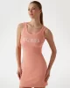 Guess Sunflower Rıb Dress Kadın Turuncu Elbise V5GK06K8RT2-G6K7