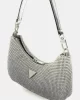 Guess ZALINA MINI TOP ZIP SHLDR BAG Kadın Gri Omuz Çantası HWOY9350720-SIL